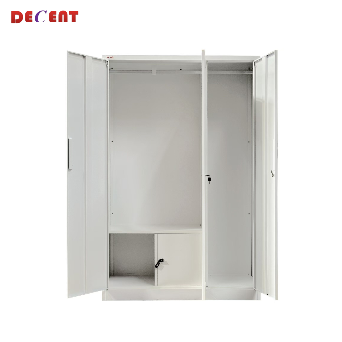 ตู้เสื้อผ้าเหล็ก บานเปิด 3 ประตู DECENT ลาย สโนว์ไวท์123 120ซม._3